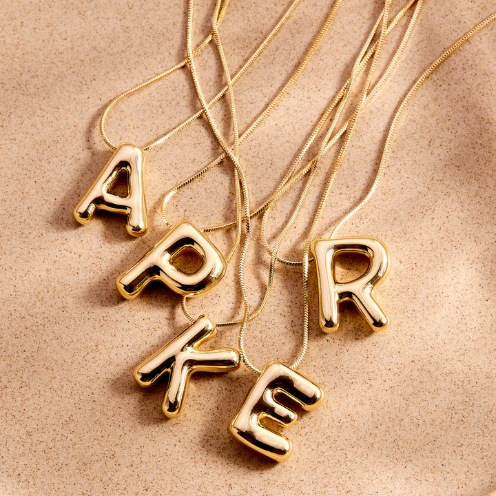 Bubble Initial Necklace