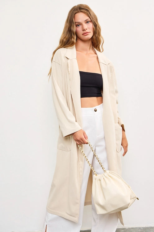 Ivory long cardigan