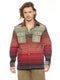 Moss Stripe Button Shirt Jacket