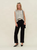 Maria Double Layered Vest- Heather Grey