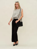 Maria Double Layered Vest- Heather Grey