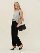 Maria Double Layered Vest- Heather Grey