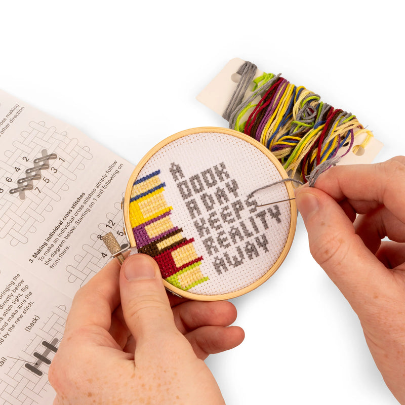 Mini Cross Stitch Embroidery Kit - Books