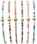 Miyuki & Gold Elastic Bracelet