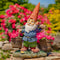 21" Spring Gnome Garden Statue Holding Two Buckets
