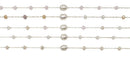 Facet Bead with Pearl Bead Necklace