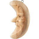 Wooden Crescent Moon Face