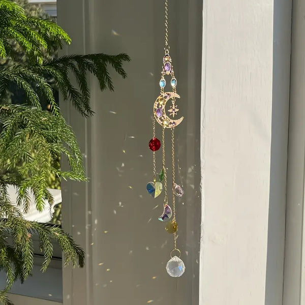Moon Love Art Deco Suncatcher