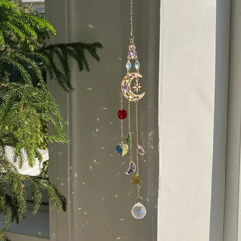 Moon Love Art Deco Suncatcher