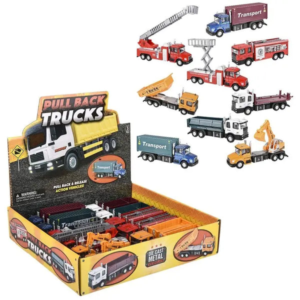 Die-Cast Pull Back Trucks