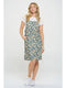 Moth Floral Print Corduroy Dress