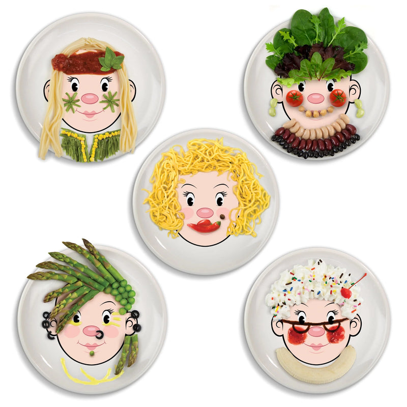 Ms. Food Face Dinner Plate