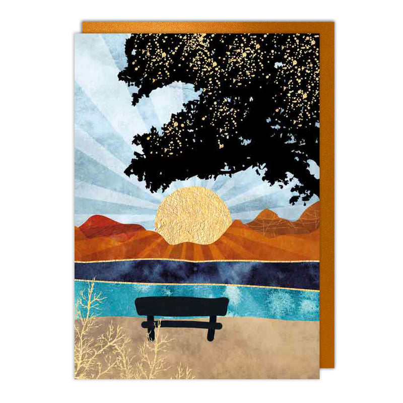 Bench Sun Blank Card