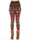 Fair Isle Mushroom Sweater Leggings- Espresso