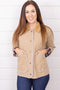 Contrast Quilted Jacket - Latte