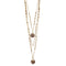 Coffee and Cream Collection Long Layered Necklace