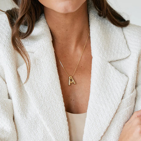 Bubble Initial Necklace