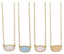 Oval Druze Pendant Necklace