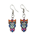 WOOD OWL EARRINGS