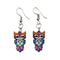 WOOD OWL EARRINGS