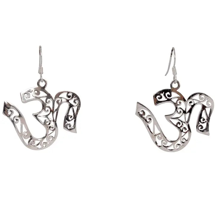 Om Silver Earring