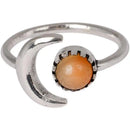 Assorted Adjustable Sun & Moon Brass Silver Tone Rings