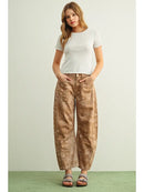 Paisley Print Washed Pants