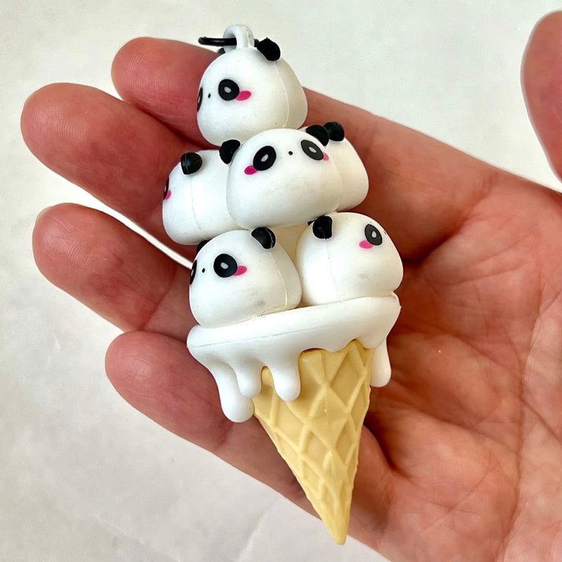 Panda Cone Ice Cream Key Charm