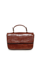 Wilma Faux Croc Mini Flap Top Handle Crossbody