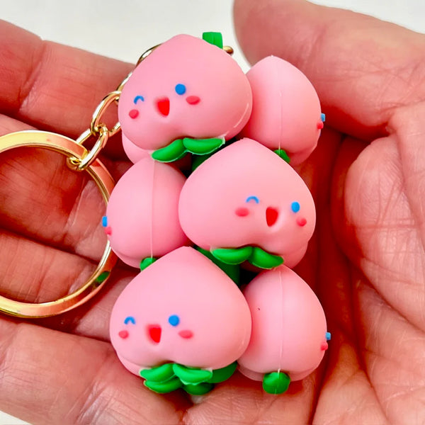 Peach Family Key Charm