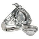 Adjustable Black Obsidian Poison Ring