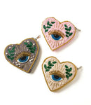 Manku Beaded Heart Zippered Coin Purse- Assorted Colors
