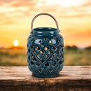 Tatyana Hand-Painted Ceramic Candleholder