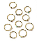 Dhera Assorted Semi Preccious Stone Stacking Rings- Gold