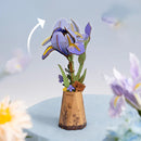 Rowood Purple Iris DIY Wooden Flower 3D Puzzle TW121