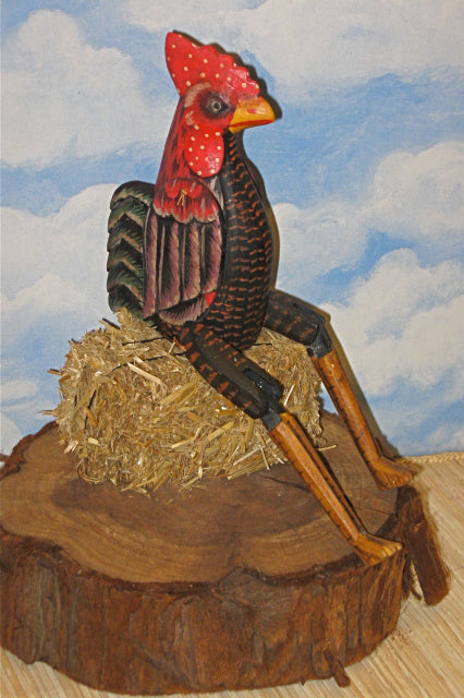 Wooden Rooster Puppet