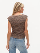 Cheetah Square Neck Top - Roxie