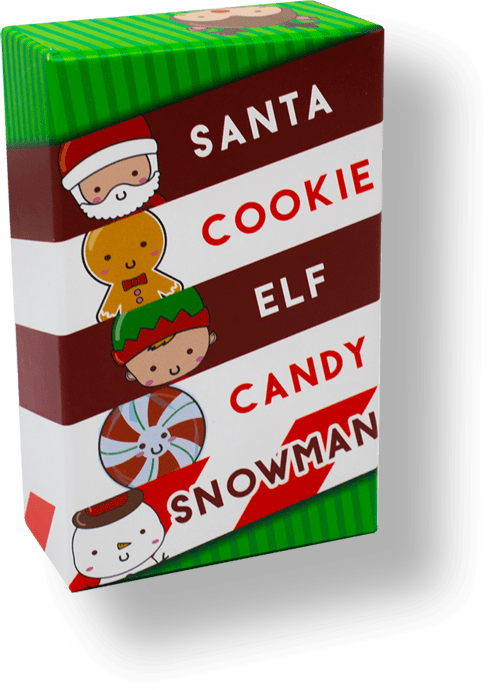 Santa Cookie Elf Candy Snowman Card Game