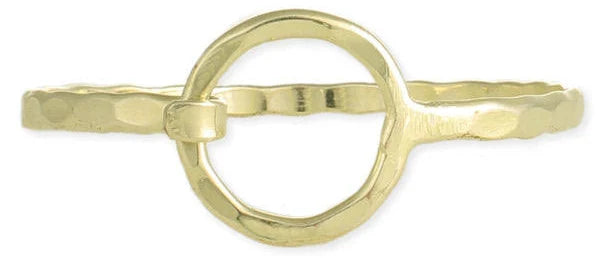 Circle of Trust Gold Hammered Cuff Bracelet