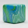 Blue & Green Swirl Squeeze Cube