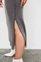 Side Slit Skirt Charcoal