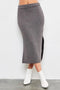 Side Slit Skirt Charcoal