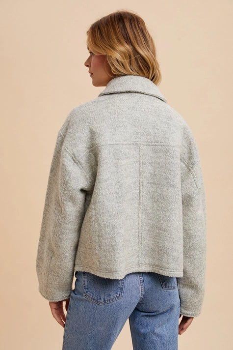 Collared Boucle Jacket