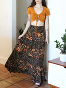 Tiered Printed Skirt