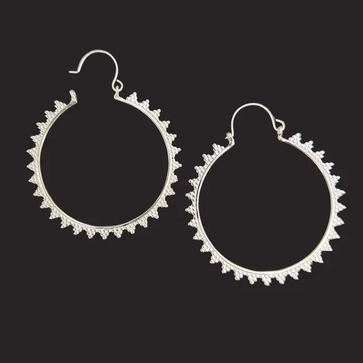 Lightweight Brass Silver Tone Solar Flare
