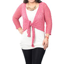 Popcorn Knit Shrug - Terra Cotta