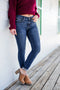 Judy Blue 8 Days A Week Medium Wash Mid Rise Skinny jeans with Handsanding