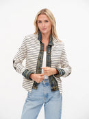 Mixed Media Denim Jacket- Clarissa