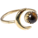 Assorted Adjustable Sun & Moon Brass Rings in Gold Tones
