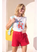 Tomato Graphic Embroidered Tee